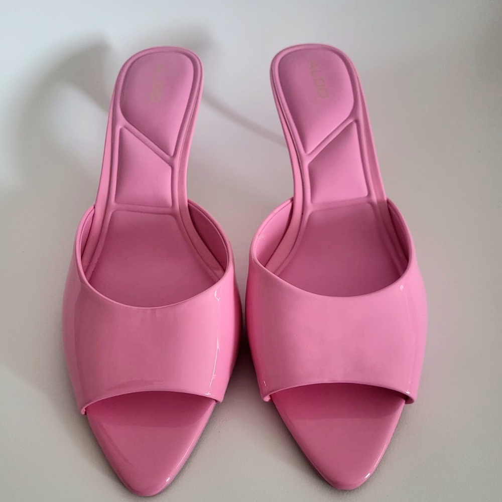 Aldo Pink Mules Sleek Minimalist Design